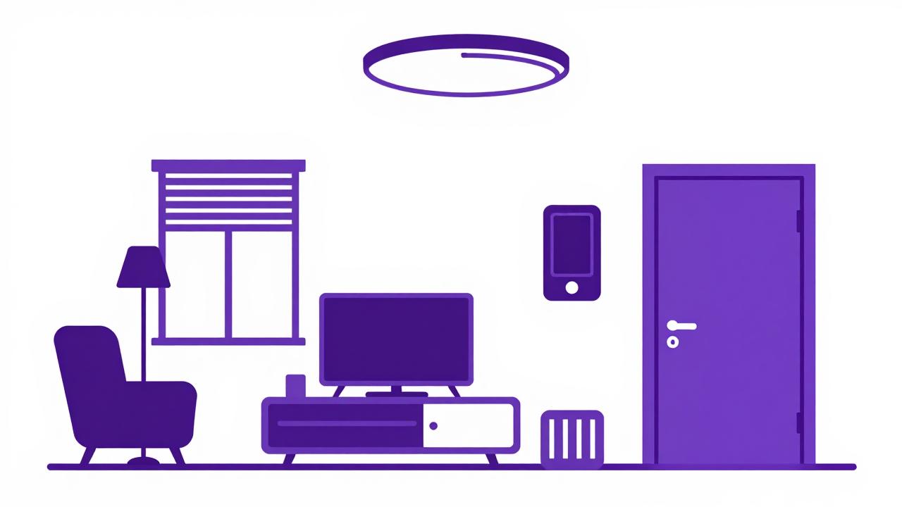 Modernes Smart Home Dashboard auf Tablet